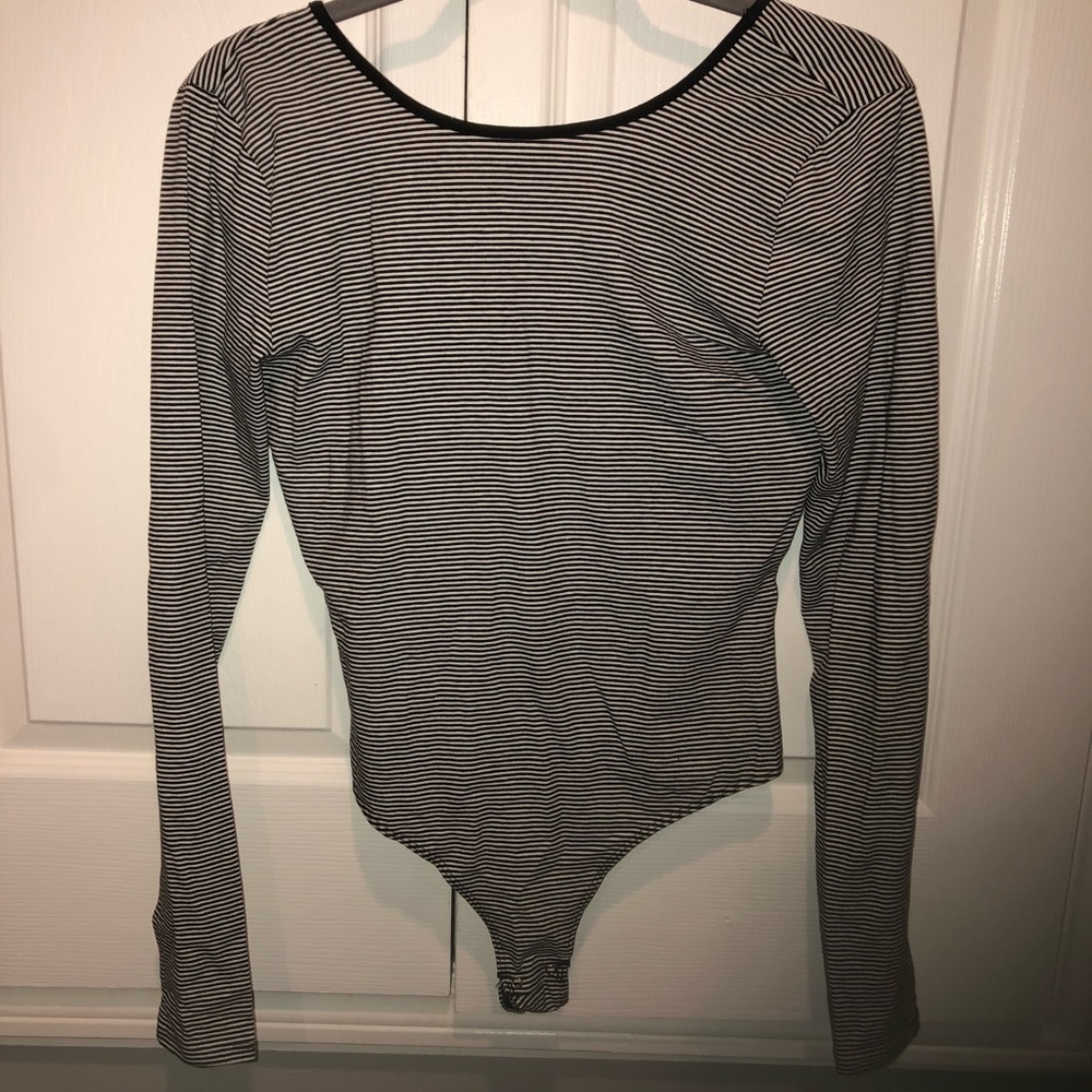 Garage brand striped body suit
